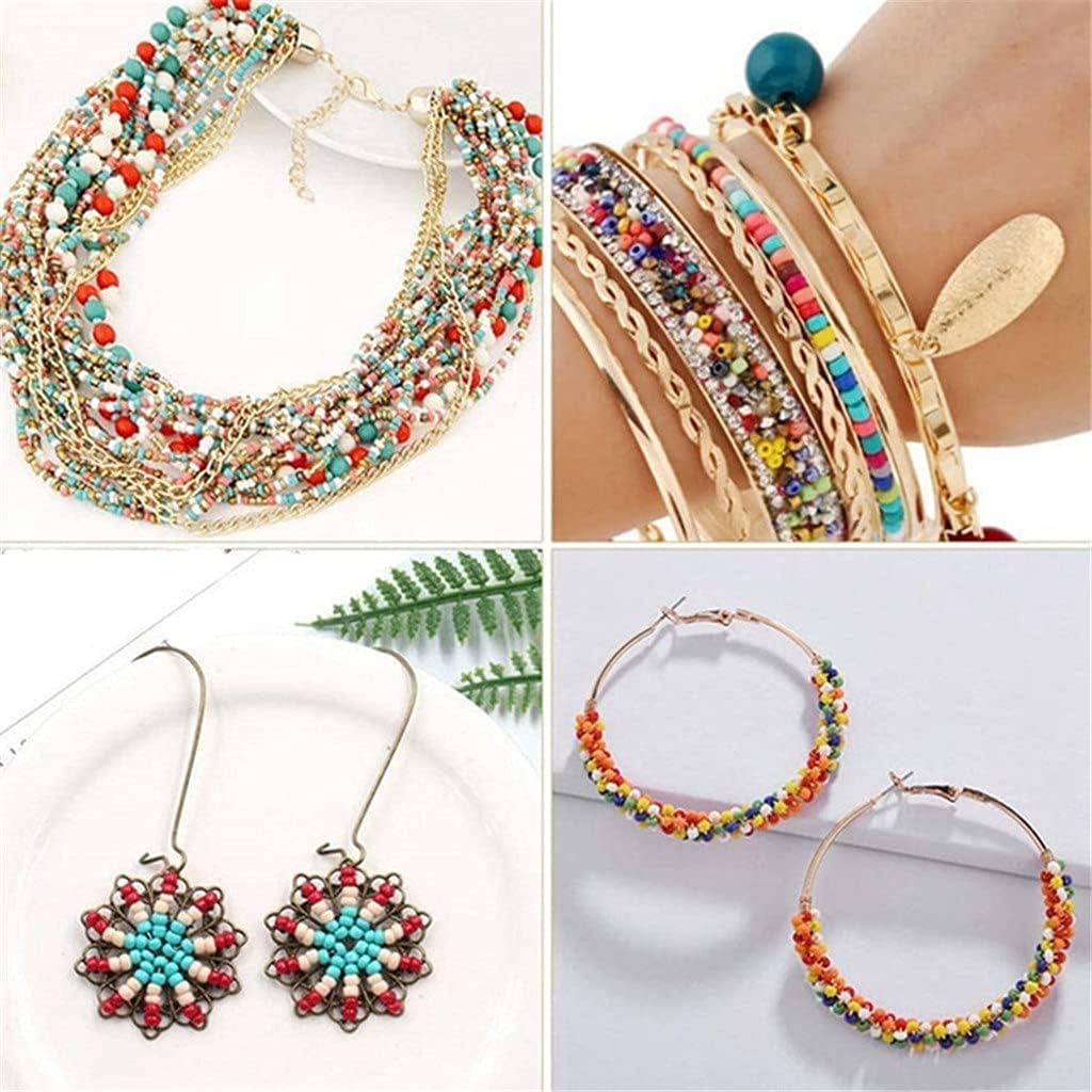 24 Grid Glass Beads 4mm Loose Beads Paint Beads Colorful Millet Beads Set Accessories (Color : A Size : One Size)