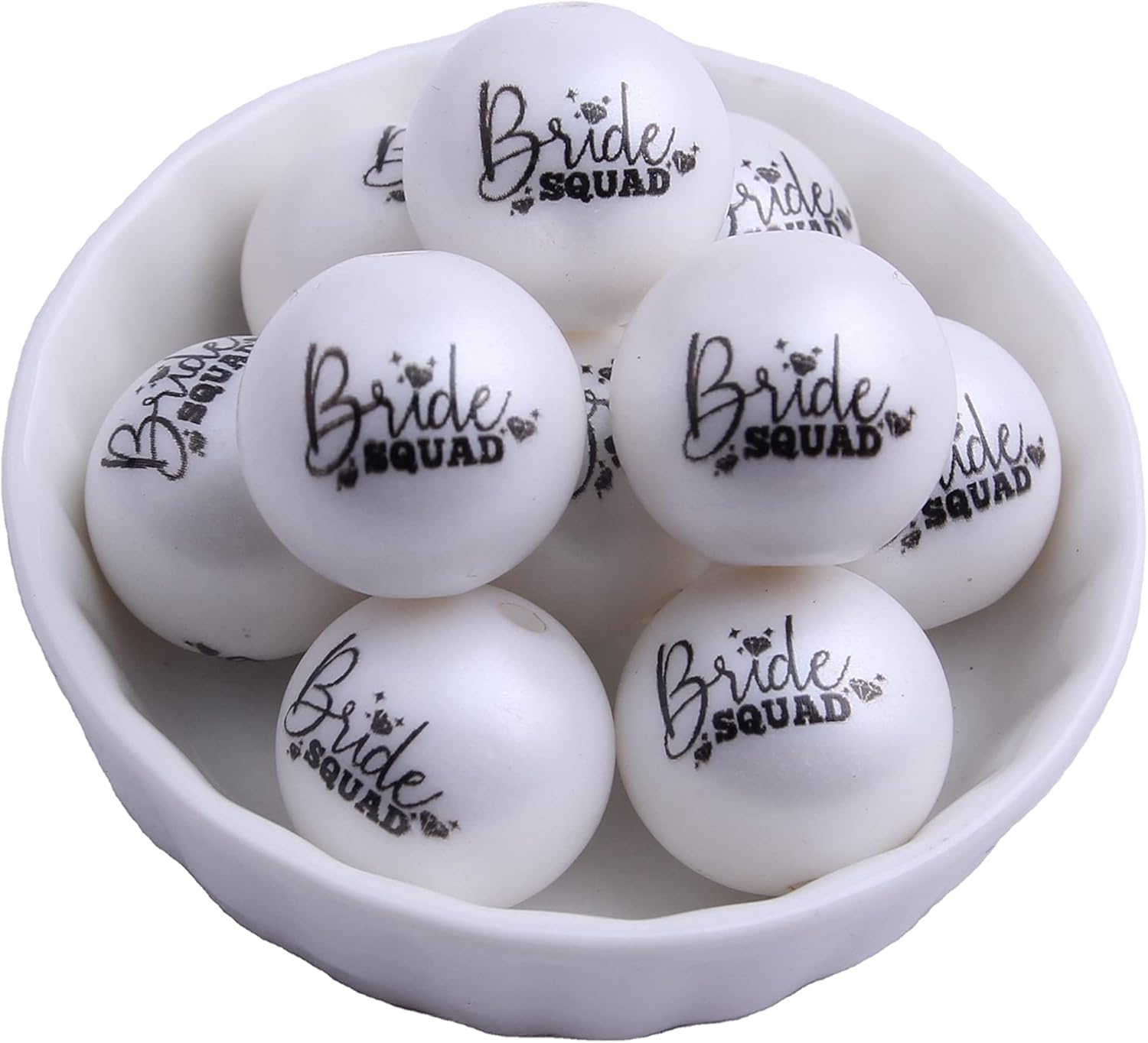 Davitu Kwoi Vita 20MM Newest Chunky Large Print Acrylic Matte Pearl Beads for Jewelry Making s - (Color: Show, Item Diameter: 12mm 1000pcs)