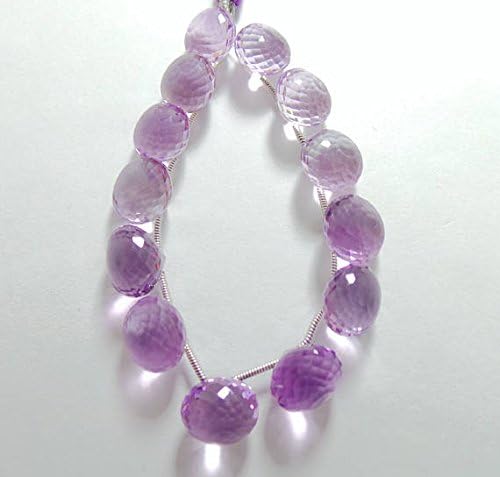 Natural Pink Amethyst 9x11-10x11 MM Feceted Onion Shape 13 Pcs Strand