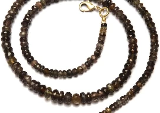 BEADS GEMSTONE 1 Strand Natural Chrysoberyl Cat's Eye Gemstone 4 to 7MM Faceted Rondelle Beads 19 Inch Code-HIGH-4653