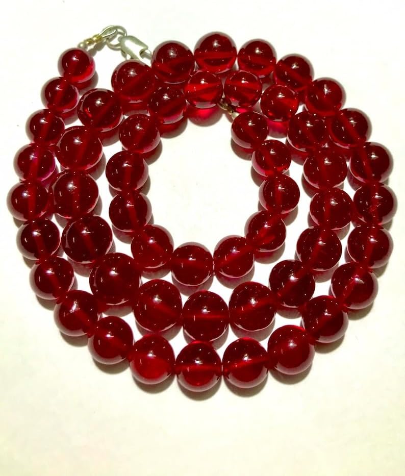 Natural RED Corundum Round soomth Beads 10X11MM 20 inch Long String Jewelry Making Gemstone Beads for Necklace Bracelet
