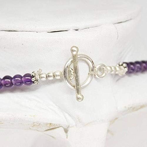 1 Strand African Amethyst Round Ball Smooth 11'' Long Strand Gemstone Beads, Jewelry Supplies for Jewelry Making, Bulk Beads, for Meditation Jewellery for Reiki Healing Mystic Gemstone 8mm to 7mm