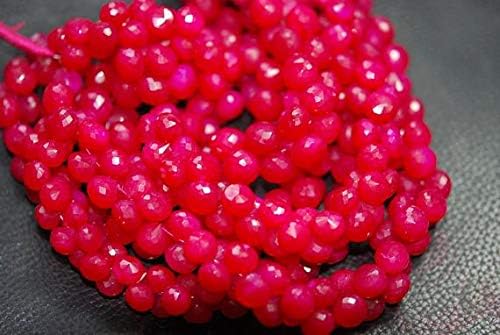 7 Inch Strand -Hot Pink Chalceny Faceted Onion Briolettes Size 8-9mm Approx Code-HIGH-56909