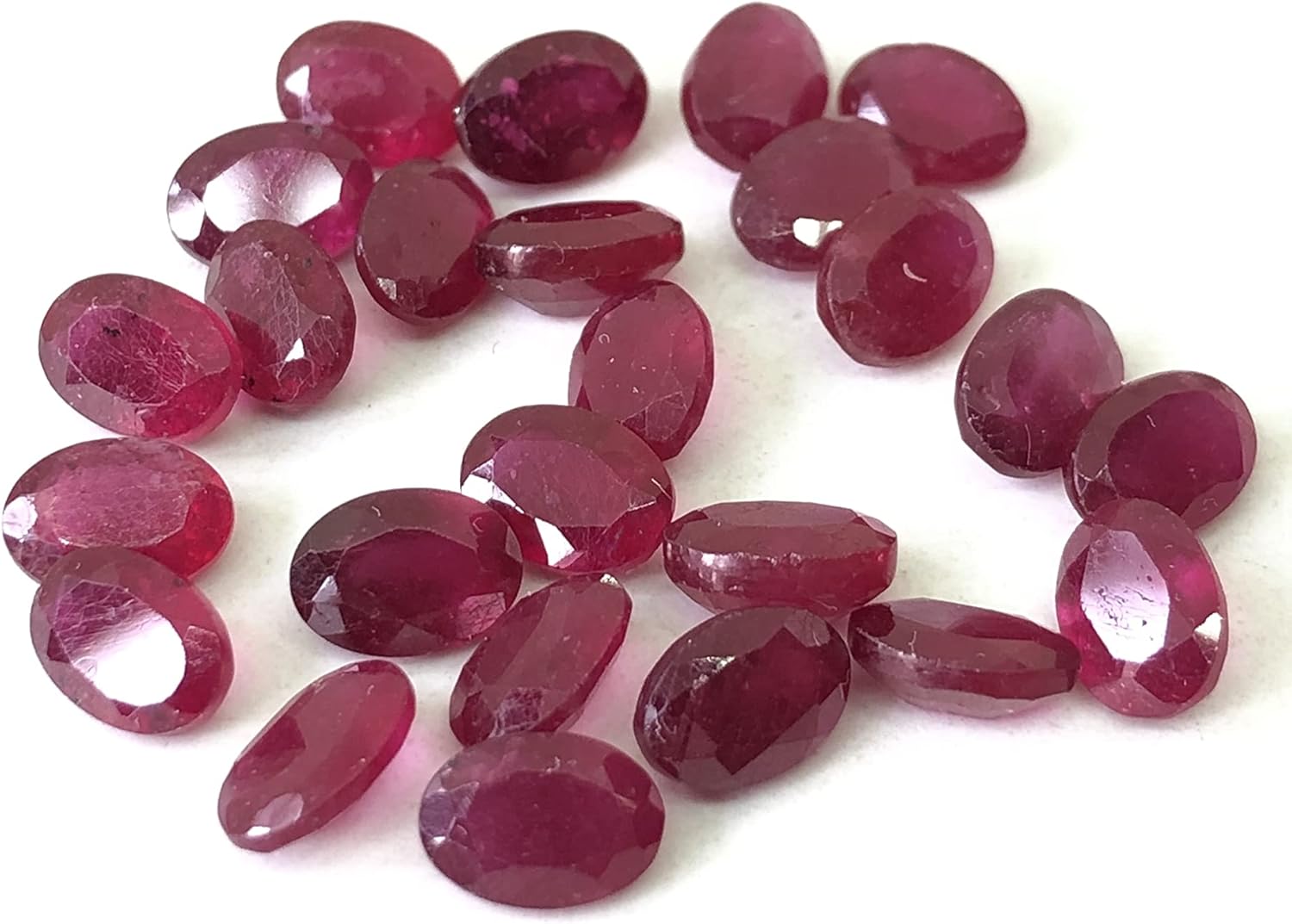 Red Ruby Oval Shape Cut Faceted Loose Gemstone Size 4x3 mm, 5x3 mm, 5x4 mm, 6x4 mm, 7x5 mm, 8x6 mm, 9x7 mm, 10x8 mm, 11x9 mm & 12x10 mm Medium Quality All Matching Stones Perfect For Making Jewelry, Price For 1 Piece