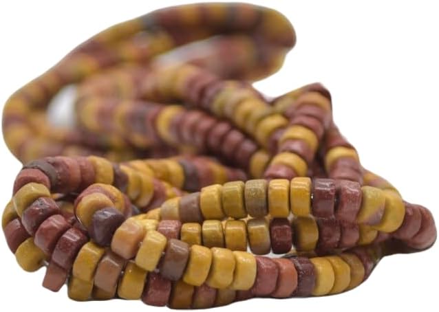 13 inch Strand of Natural gem mookaite, 4x2mm rondelle Smooth Beads for DIY Jewelry Making. | Beads_05230