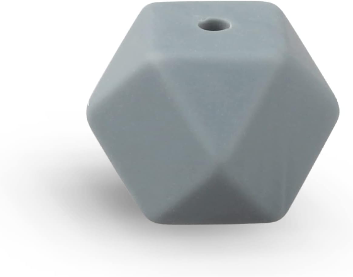 50 Pieces 14mm Silicone Beads Hexagon Loose Rubber Beads for DIY Bracelets and Necklace Jewelry Keychain Making Accessories (52)