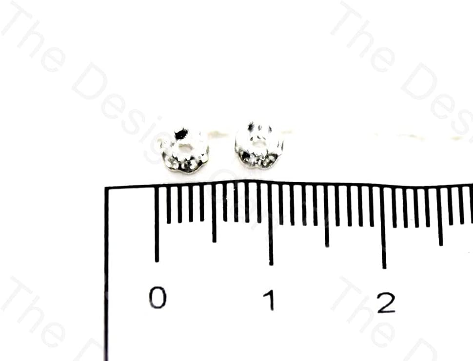 The Design Cart 2000 pc (4 mm) Red Golden Ring | Metallic Ring for Jewellery Making