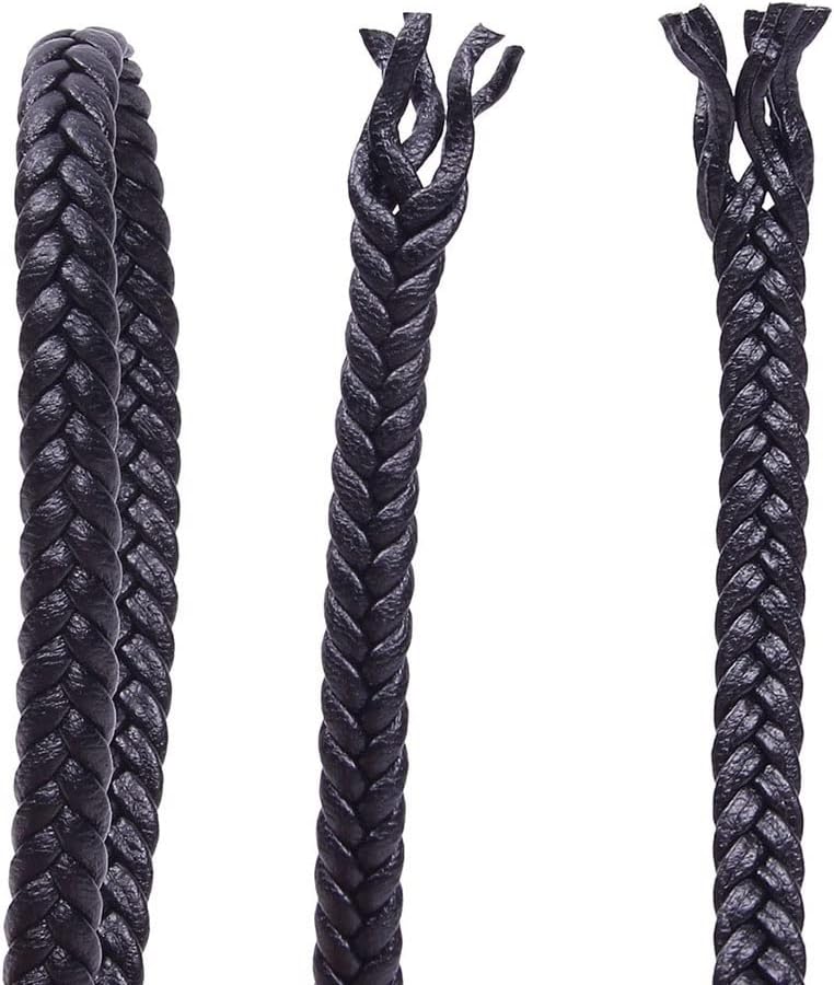 8mm Leather Cord String DIY Necklace Bracelet Making Finding Black Brown Braided PU Rope Jewelry Accessories, 1pcs (Color :, Size 100m)(Brown,100m)