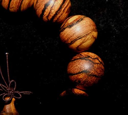 GLW Indonesia 20mm Natural Agarwood Aloewood Mala Meditation Prayer Beads #1192