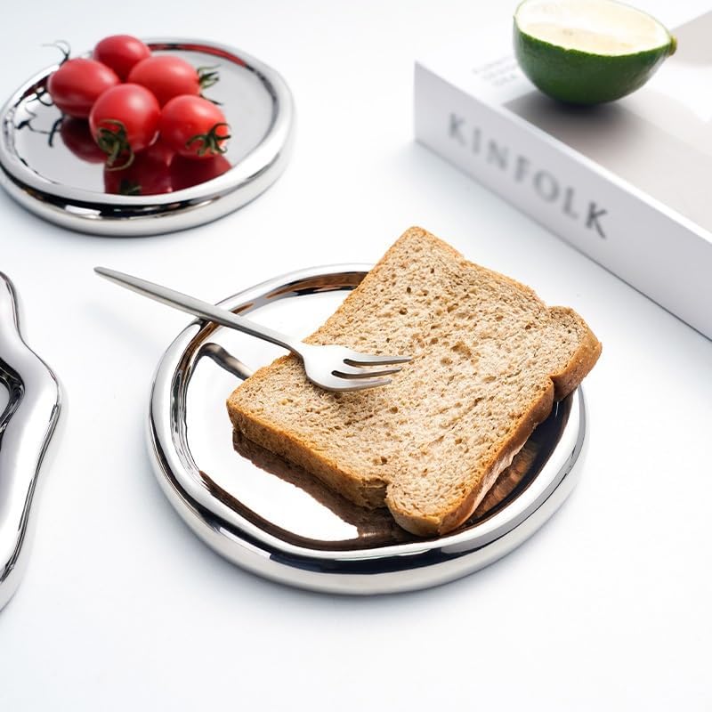 Tray Decor Aromatherapy Jewelry Storage Tray Snack Dessert Tray Ornaments Desktop Storage Tray Food Tray(B)