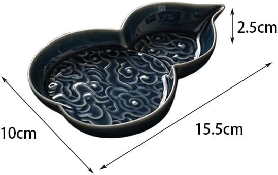 Foodtray Ceramic Tea Tray Red Cake Light Luxury Home Fruit Chinese Style Pot Holder Dry Brewing Table Dining Serving(D)