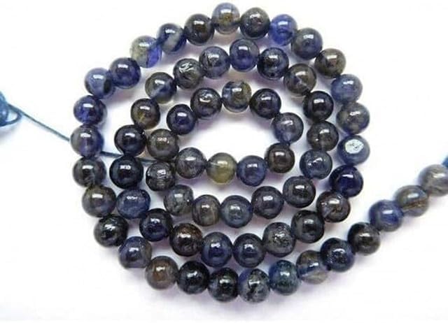 Natural Iolite 6 Mm Natural Plain Round Shape Beads 13