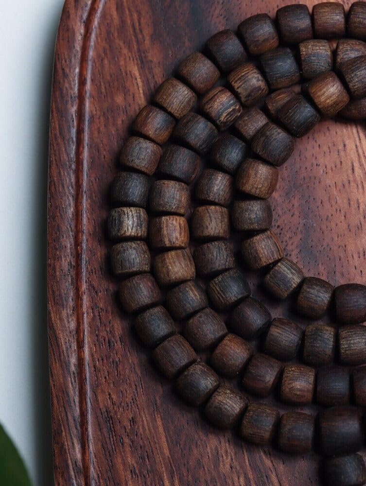 Agarwood 6mm Natural Vietnam White chess nan agarwood Bracelets Buddhist Prayer Beads