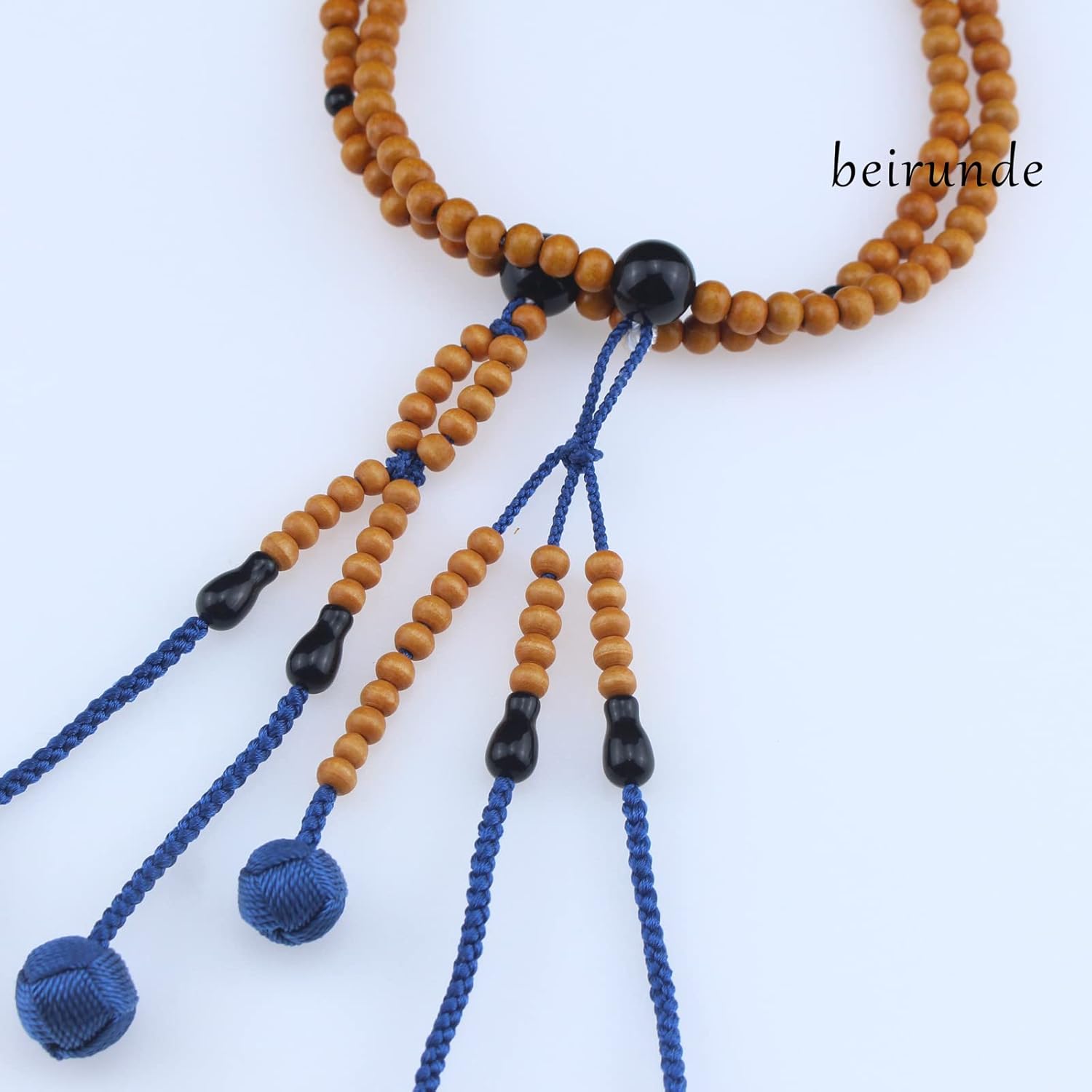 Orange Wood Beads Japanese Soka Gakkai SGI Juzu Nichiren Buddhism Prayer Beads