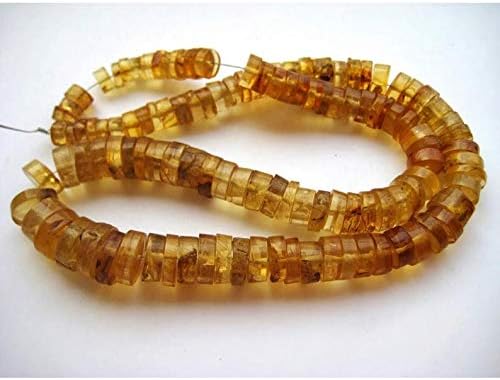 Amber Rondelle Beads, Baltic Amber, Amber Jewelry, Amber Necklace, Rondelle Beads, Button Beads, 6mm to 11mm Beads, 14