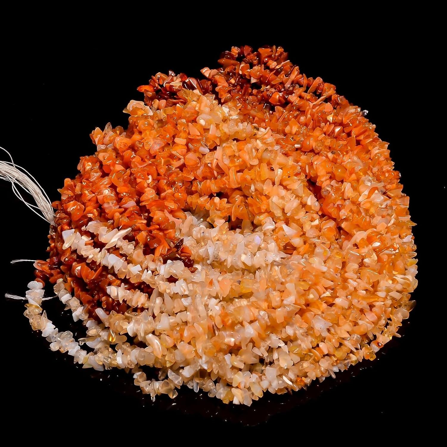 Natural Maxican Fire Opal Gemstone Fancy Uncut Beads 4X3 7X4mm 25 Strand 34