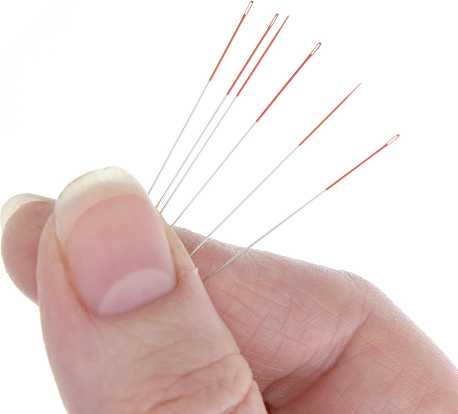 The Beadsmith ColorEYES Beading Needles, Size 12, 1 Bag/1000 Needles, Red Colored Tip for Easy Identification of Size, Use for Loom Weaving Bead Work, Off-Loom Stitch & Jewelry Making w/Seed Beads