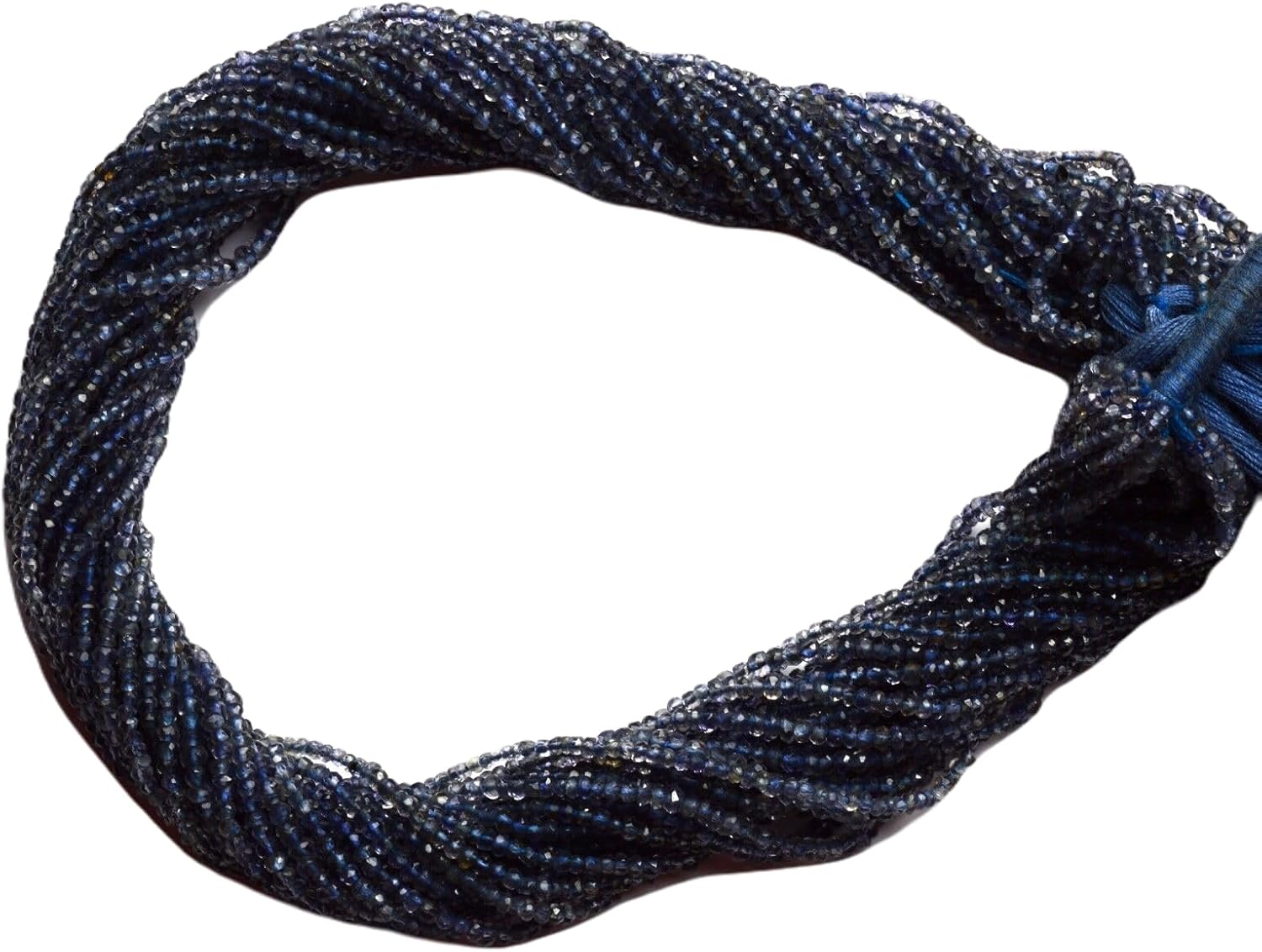 13 inch Strand of Natural gem Iolite, 2.5mm Rondelle Faceted Beads for DIY Jewelry Making. | Beads_04855