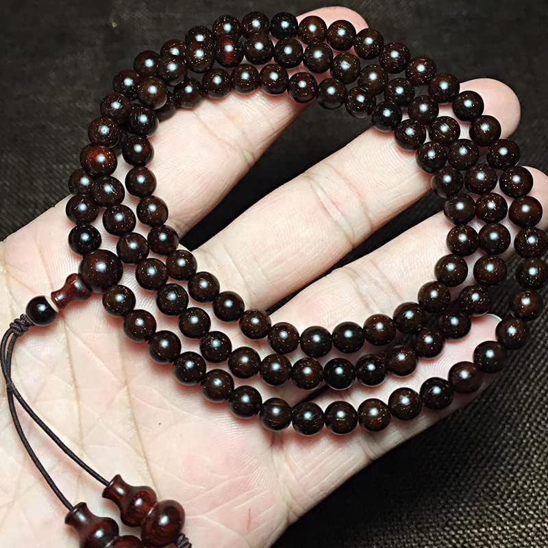 小叶紫檀【多星】0.6 * 108颗 高油密老料多星佛珠手串手链玻璃底(小叶紫檀多星)