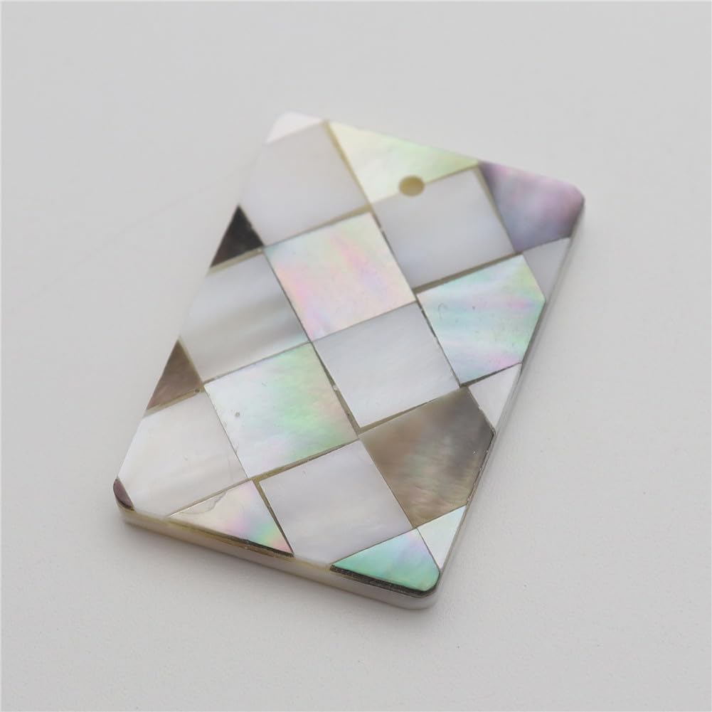 Natural MOP Seawater Shell Beads Splicing Square for Jewelry Making DIY Necklace Earring Bracelet Pendant Surface Plane 100 Pieces