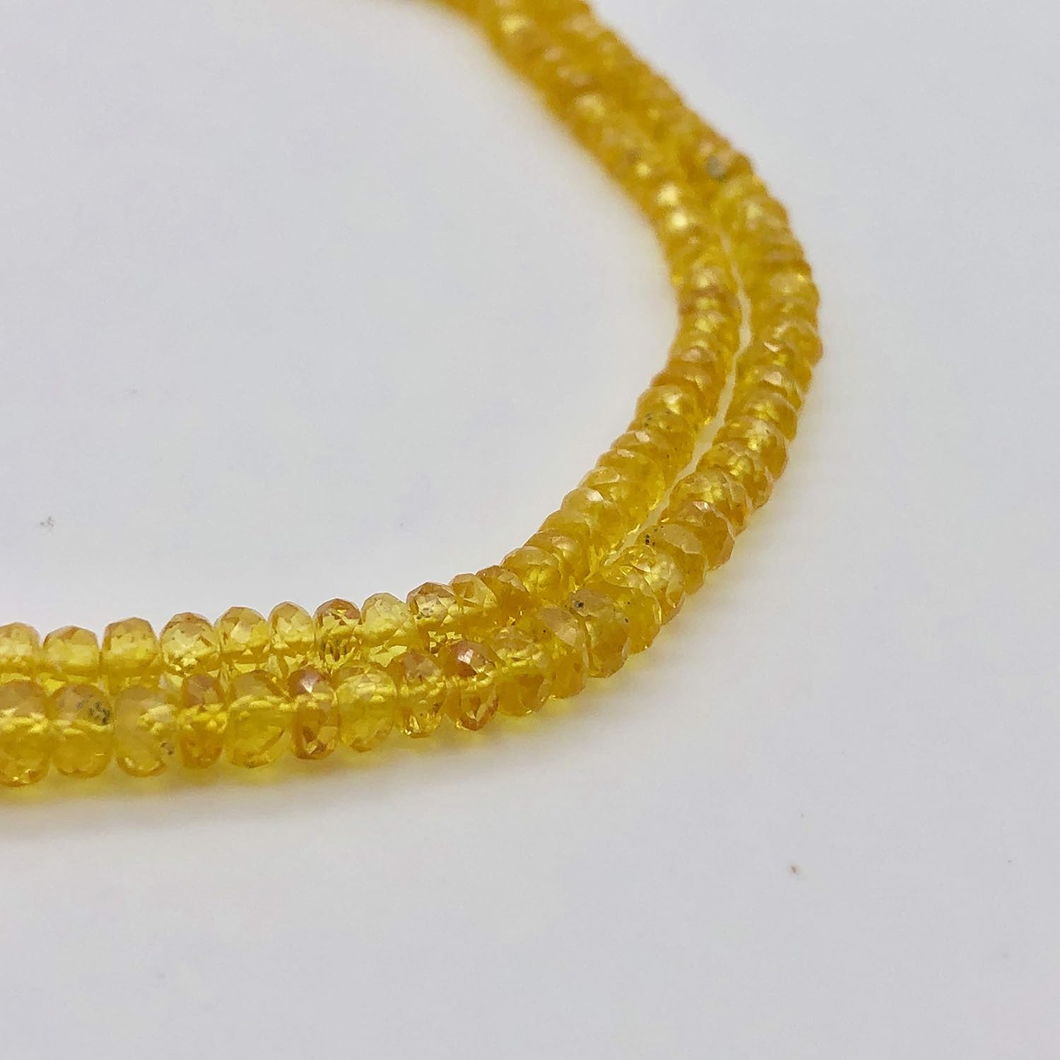 50cts Natural Canary Yellow Sapphire Faceted Beads 105734 for Jewelry Making