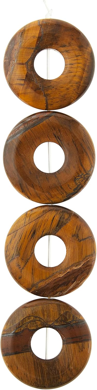 Bead Landing Tiger Eye Loop Beads, 30mm, 12 Pack
