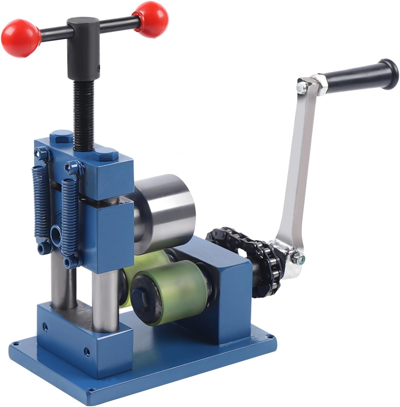 MuChaIOAK Hand Crank Ring Bending Machine, Ring Earring Bending Machine Easy to Use 2 in1 Jewelry Press Brake Forming Machine Tools for Bracelet, Earring, Processing Ring, 7