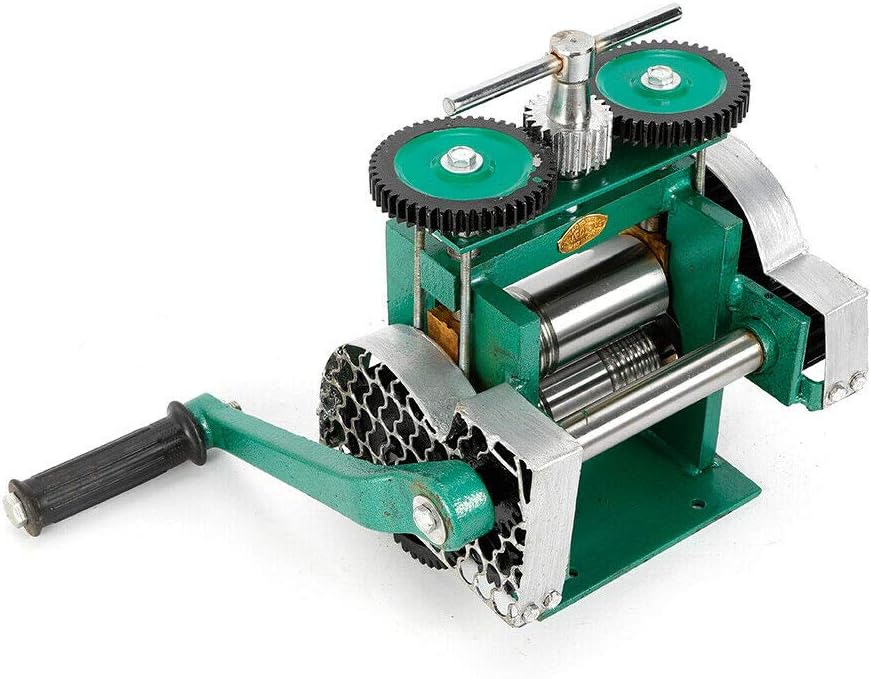 HYYKJ-US Rolling Mill 3.3'' Manual Combination Rolling Mill Machine DIY Jewelry Making Presser Roller Gear Ratio 1:4 Hand Crank Jewelers Jewelry Craft Press Tool