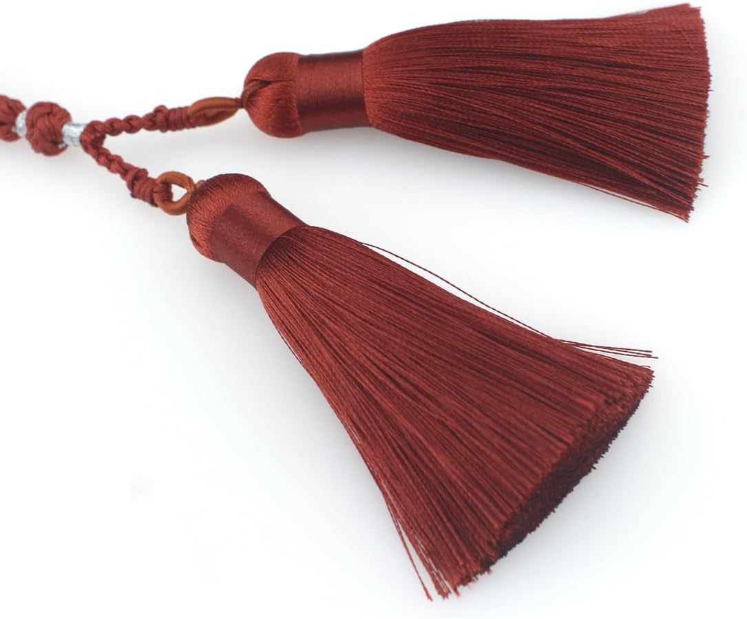 Muslims Islamic Dhikr Tasbeeh Tasbih Prayer Beads, 33 Crystal Colorful Quartz Beads with Tassel