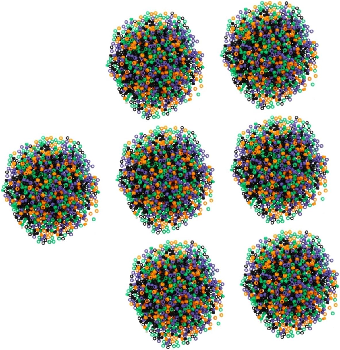 TEHAUX 7pcs Halloween Beads for Crafts Plastic Loose Beads Approx for Bracelets Necklaces and Creative Jewelry Making