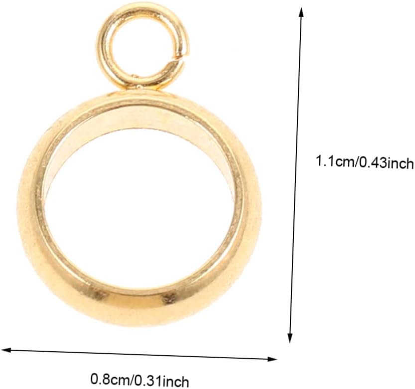 EXCEART 500pcs Versatile DIY Jewelry Making Supplies Stainless Steel Bail Beads Spacer Links