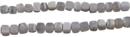 BEADS GEMSTONE Big Halloween Sale 1 Strand White Agate Faceted Cube Beads Biolettes - Box shape Beads 7mm-8mm 8 Inches SB2630 Code-HIGH-36397