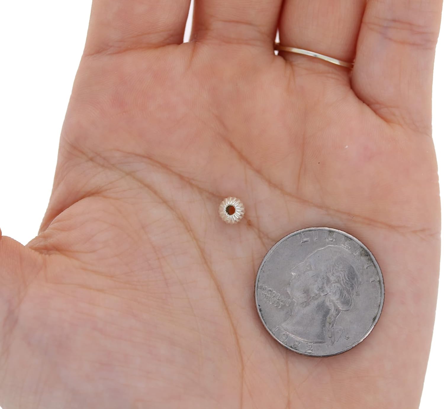 Sterling Silver 5mm Fluted Beads in 25 or 100 Pieces, Corrugated Round Beads, Fluted Silver Beads, Wholesale Beads, 5mm Bead (Sterling Silver 100 Pieces)