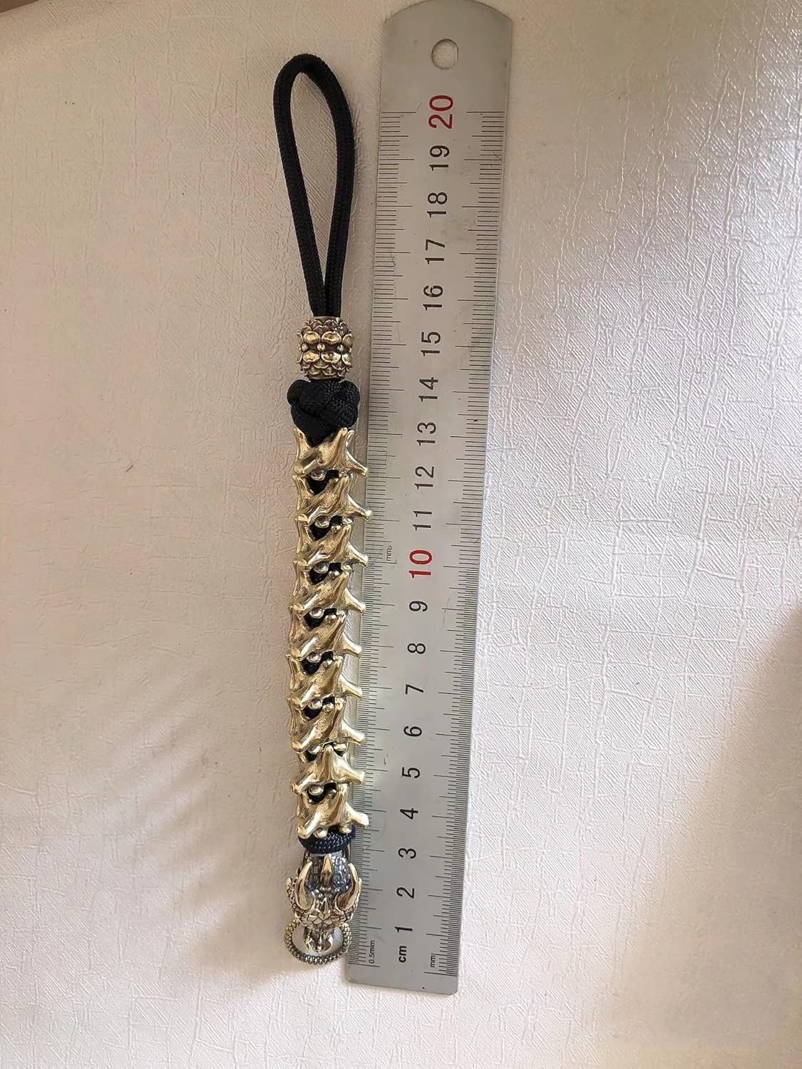 Brass Dragon DIY Keychain, Pure Handmade Bead Charms, Long Backbone, Perfect for Paracord Projects, Lanyard Bead, Gift