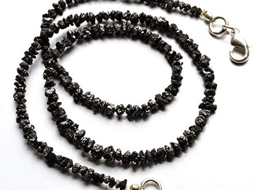 1 Strand Natural Black Diamond Beads Necklace 16 Inch Full Strand 3 to 5MM Size Code-HIGH-4549