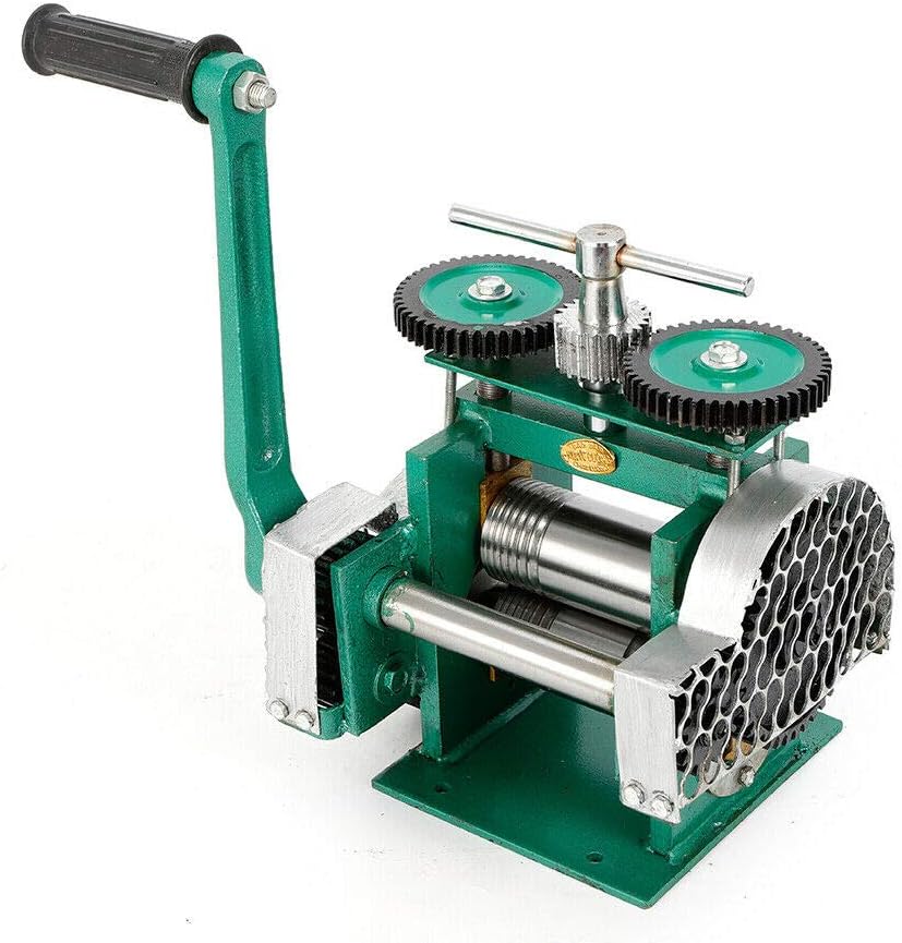 HYYKJ-US Rolling Mill 3.3'' Manual Combination Rolling Mill Machine DIY Jewelry Making Presser Roller Gear Ratio 1:4 Hand Crank Jewelers Jewelry Craft Press Tool