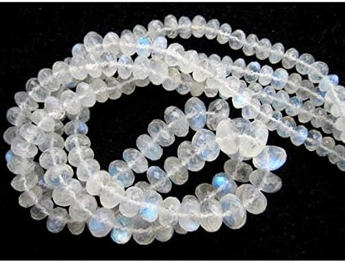 Rainbow Moonstone Rondelle, 9mm to 6mm Beads, Faceted Rondelle Beads, 8 Inch Code-HIGH-49132