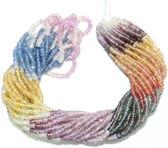 Multi Sapphire Faceted Rondelle Beads 3.5 mm Multi Beads Multi Rainbow Beads Multi Sapphire Beads Wholesale Beads