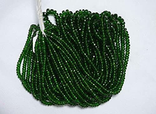 Strand 5mm - 9mm Green Tourmaline Rondelle Beads, Tourmaline Gem Stone, Faceted Rondelle, Gemstone for Jewelry, 8.5 Inches