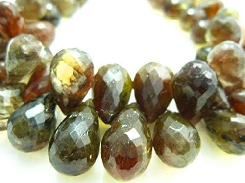 206carat -AA-Andulsite Faceted Tear Drops- 7 Inch Long Strand -Stones Measure -5x7-8x15mm Code-HIGH-6980