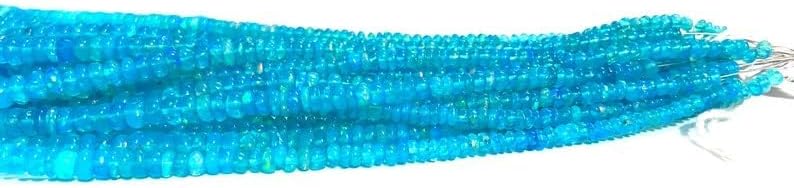 Natural Peruvian Opal Rondelle Smooth Beads 3-5MM 16 inches long string jewelry making gemstone beads for necklace bracelet