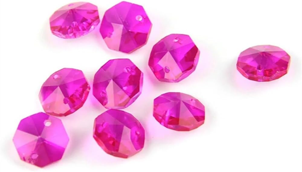 Hanging Crystals Prisms K9 Crystal Chandelier 14mm Beads in 2 Holes Garland Curtain Beads Hangings Crystals for Decoration(2000pcs)