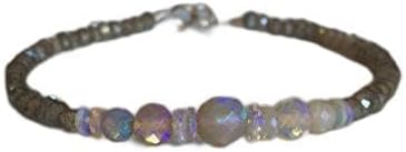 AAA++ Rare Quality Australian Opal bracelet, labradorite bracelet, fine jewelry, Opal bracelet, genuine Opal, real Opal, Opal jewelry, October birthstone, gift 4-5 mm Code- WAR6343