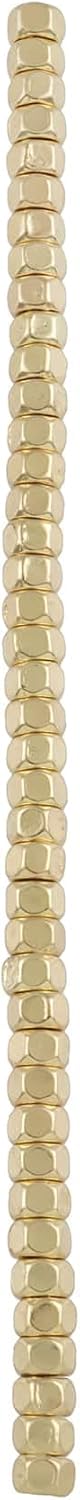 Bead Landing Gold Metal Faceted Cube Beads, 12 Pack