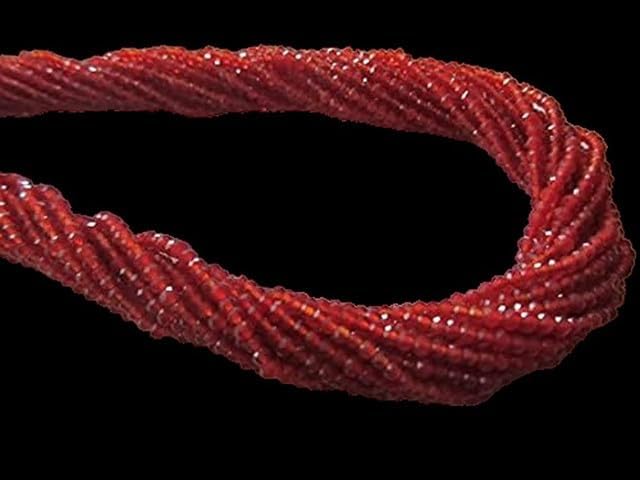 Natural Carnelian 14 Inches Faceted Rondelle Beads lot of 25 Strands CHIK-STRD-97925