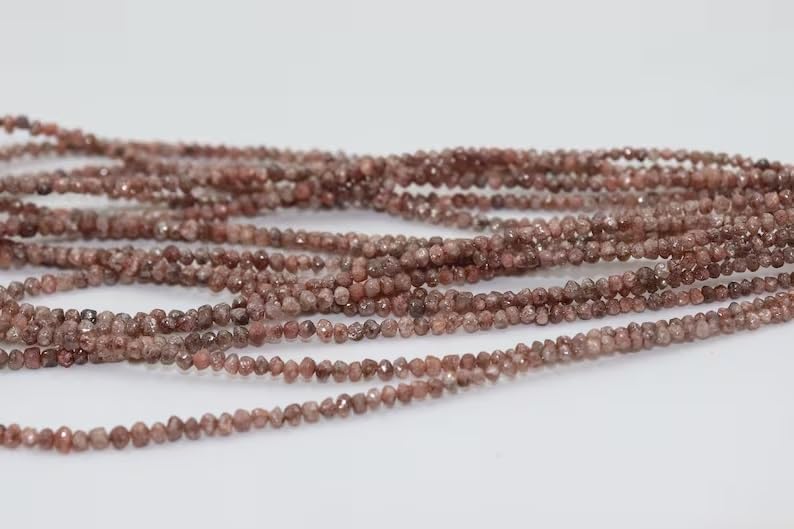 AAA+ Natural Pink Diamond Uncut Beads 3 mm Conflict Free Diamond 3.5mm Pink Rough Diamond Bead Pink Diamond Chip