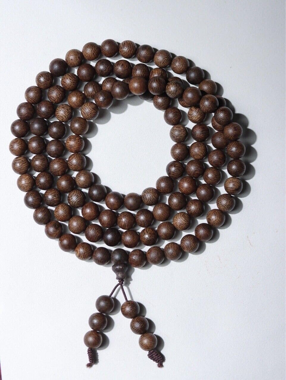 Agarwood 8mm*108pcs Brunei Black Chess Agarwood Skewers Buddha Beads Rosary Beads