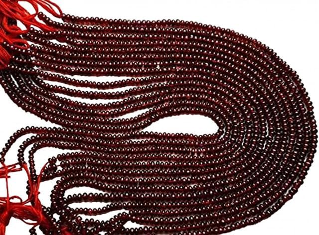 Natural 13 Inches Super Rhodolite RED Garnet Smooth Rondelle Beads 3 mm lot of 10 Strands CHIK-STRD-96266