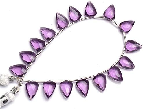 GEMZ 10 inch Strand of Natural African Amethyst Quartz tie Shape Faceted Cut Purple Color briollete Beads for DIY Jewelry Making- Earring Necklace Bracelet.