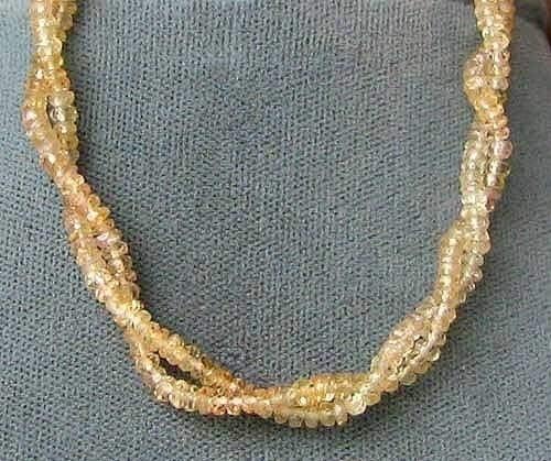 Spakling Champagne Imperial Topaz Faceted Bead 16 1/4 inch Strand | 28.4 cts | for Jewelry Making